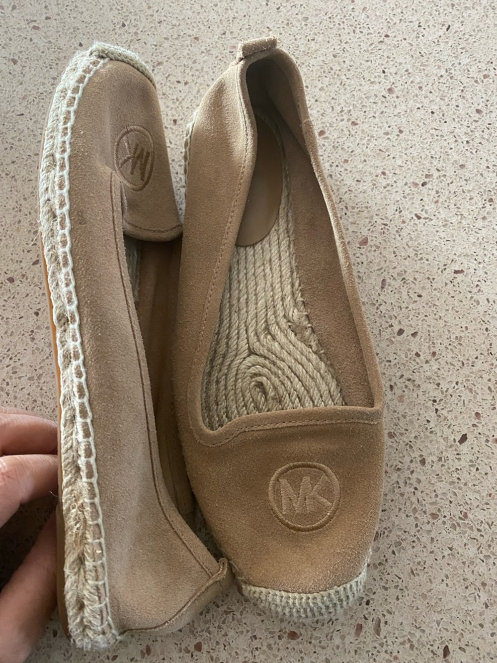 Michael Kors Suede Espadrille Loafers in Tan
